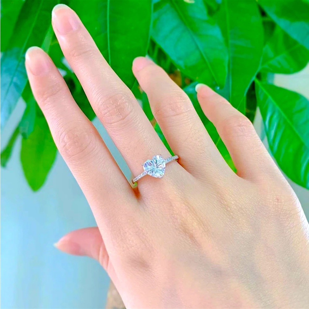 🌟Romantic Heart Shaped Sterling Silver Ring - Picture 4 of 5